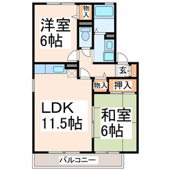 広木 徒歩2分 2階の物件間取画像